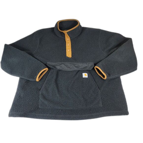 Carhartt Relaxed Fit Men's Black with Gold trim Long sleeve Pullover Size XL - Picture 1 of 6